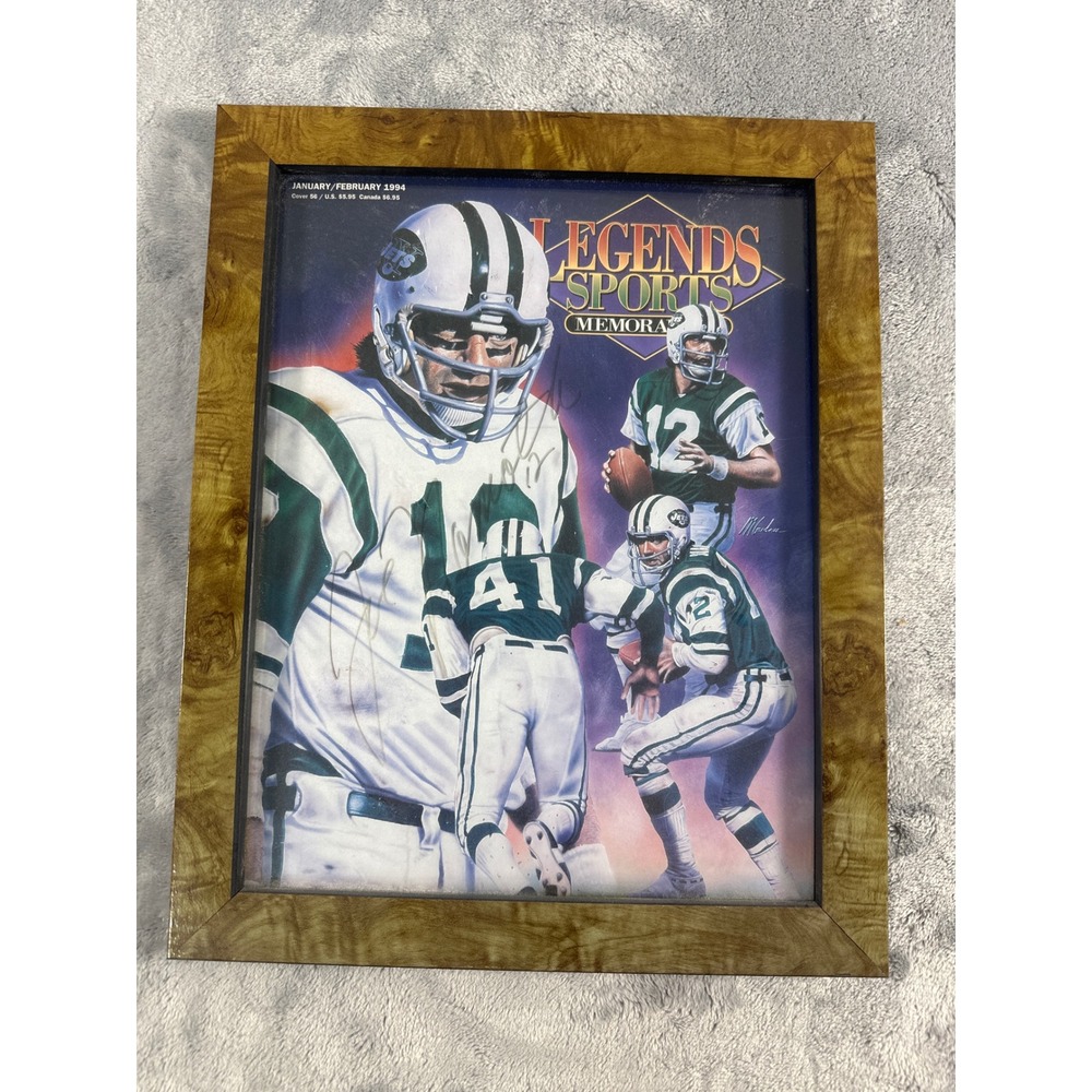 Joe Namath signed and framed Sports Memorabilia NY Jets 1994 Cover